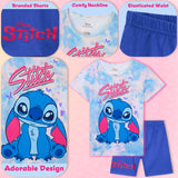 Disney Stitch Pyjamas for Girls & Teenagers Short Sleeve PJs Set Soft Breathable Nightwear - Get Trend