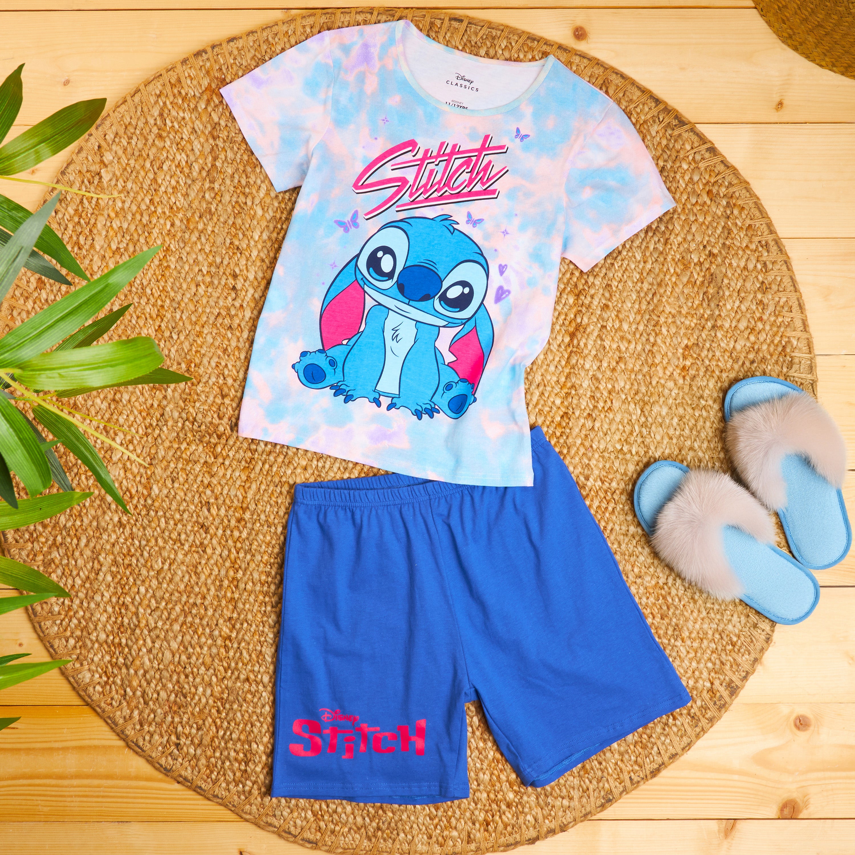 Disney Stitch Pyjamas for Girls & Teenagers Short Sleeve PJs Set Soft Breathable Nightwear - Get Trend