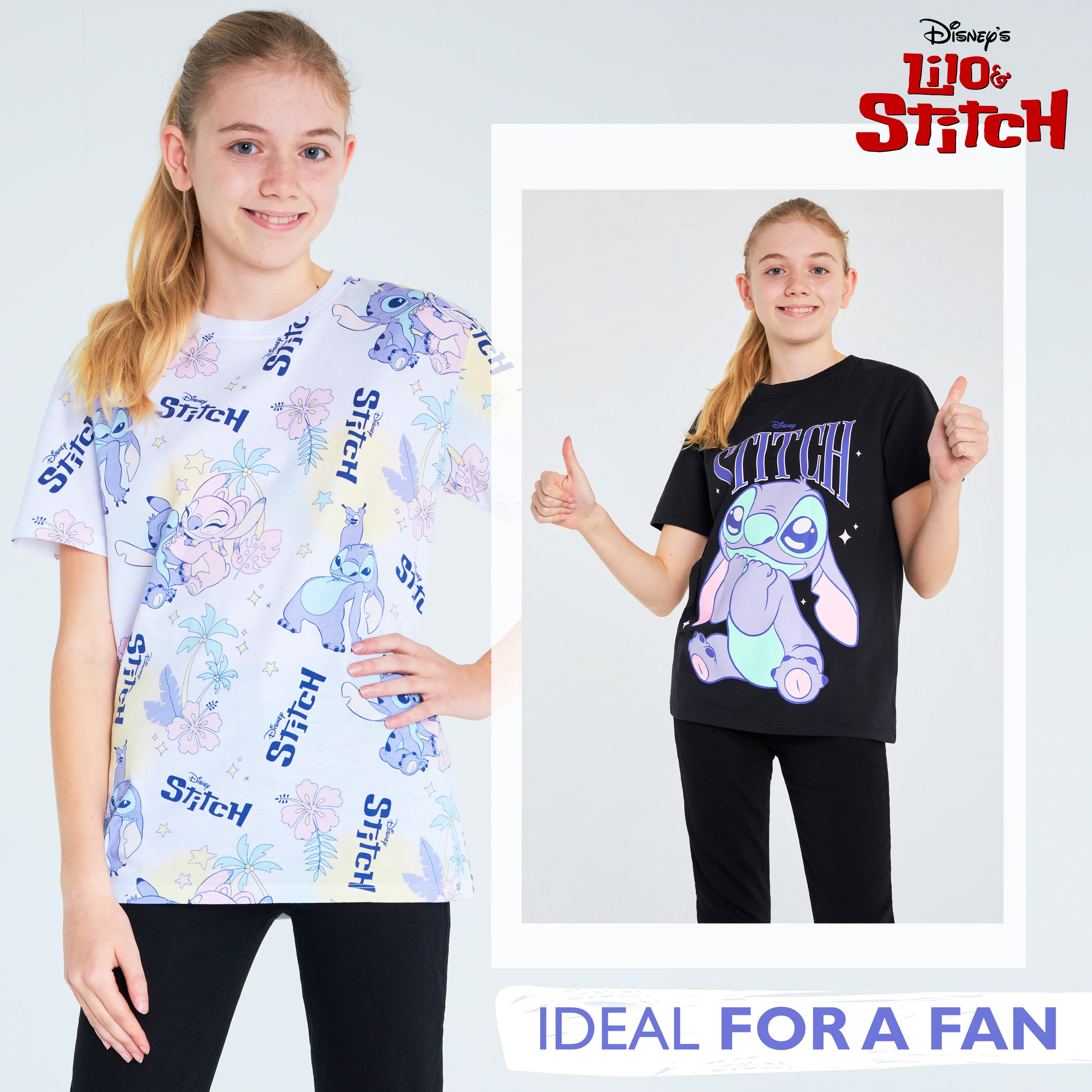 Disney Stitch T Shirt 2 Pack for Girls  Ages 3 to 12 Years - Get Trend