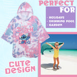 Disney Stitch for Kids & Teenagers Absorbent Changing Robe Poncho (10-13 Years) - Get Trend