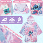 Disney Stitch for Kids & Teenagers Absorbent Changing Robe Poncho (10-13 Years) - Get Trend