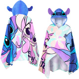 Disney Stitch Hooded Towel for Kids, Absorbent Bath Towel with Hood - Holiday Essentials