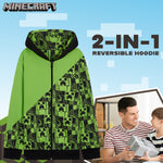 Minecraft Boys Hoodies - Reversible Hooded Sweatshirt for Kids - Get Trend