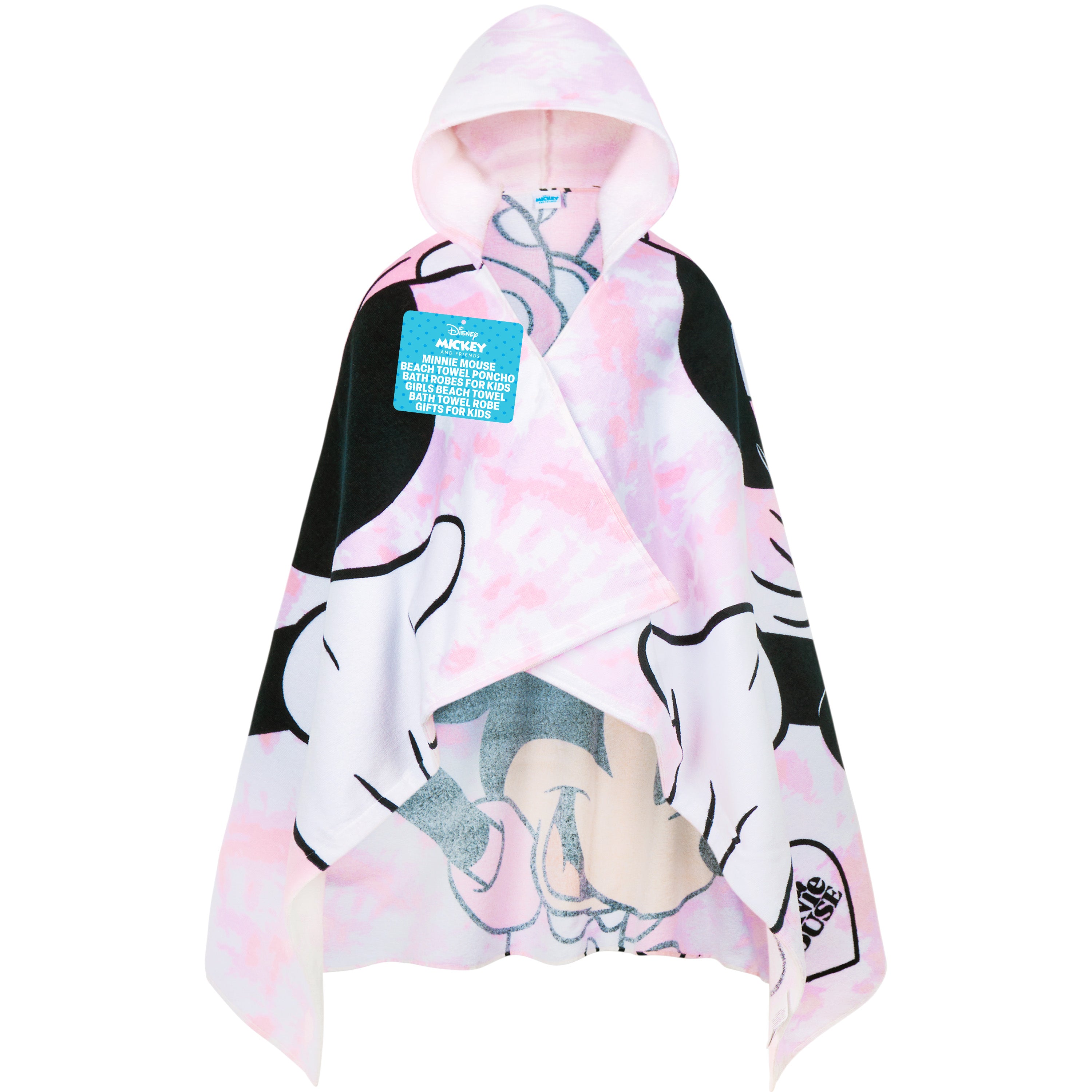 Get Trend Disney Minnie Mouse Bath Towel with Hood for Kids(3-7 Years) - Get Trend