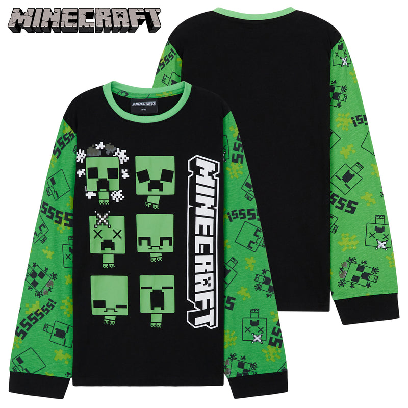 Minecraft Boys Pyjamas Set - Green/Black - Get Trend