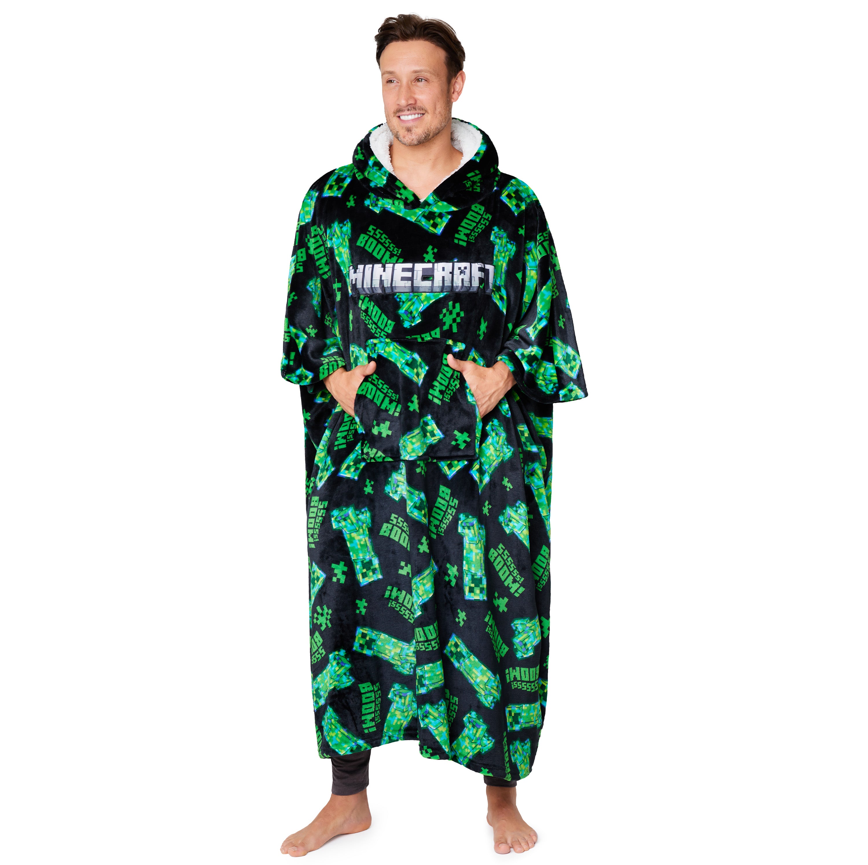 Minecraft Hoodie Blanket for Men and Teenagers - Get Trend