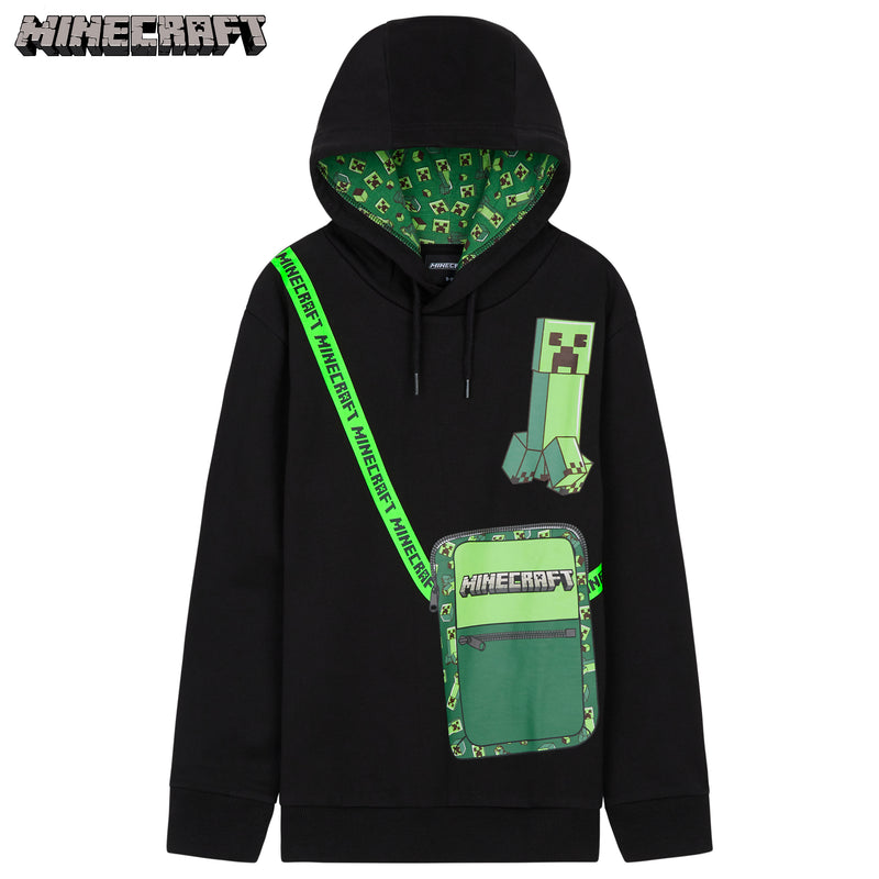 Minecraft Boys Hoodie - Creeper Hooded Sweatshirt - Get Trend