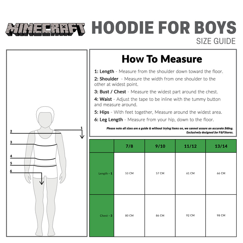 Minecraft Boys Hoodie - Creeper Hooded Sweatshirt - Get Trend