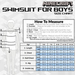 Minecraft Swimsuit Set Boys 2 Piece Creeper Swimming Costume - Boys - Get Trend