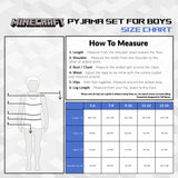 Minecraft Boys Short Pyjamas Set, Comfy Cotton Lounge Wear - Gifts for Gamers