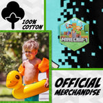 Minecraft Bath Towel with Hood for Kids and Teenagers Changing Robe Absorbent Poncho - Get Trend