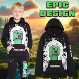 Minecraft Boys Tracksuit Set Comfy Loungewear Activewear - Gaming Gifts for Boys