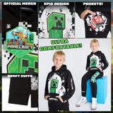 Minecraft Boys Tracksuit Set Comfy Loungewear Activewear - Gaming Gifts for Boys