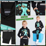 Minecraft Boys Tracksuit Set Comfy Loungewear Activewear - Gaming Gifts for Boys