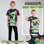 Minecraft Boys Crew Neck T-Shirts, Soft Breathable Material Pack of 2 Boys Gifts - Get Trend
