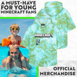 Minecraft Bath Towel with Hood for Kids and Teenagers Changing Robe