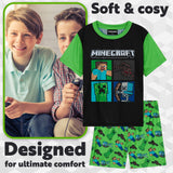 Get Trend Boys Pyjamas 2 Pack Short Sleeve PJs Set for Kids Teens Loungewear