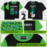 Get Trend Boys Pyjamas 2 Pack Short Sleeve PJs Set for Kids Teens Loungewear