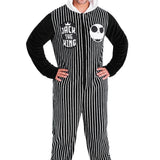 Disney The Nightmare Before Christmas Mens Fleece Onesie with Hood, Cosy Loungewear - Gifts for Him