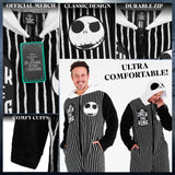 Disney The Nightmare Before Christmas Mens Fleece Onesie with Hood, Cosy Loungewear - Gifts for Him