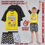 Pokemon Swimsuit Set Boys 2 Piece Anime Swimming Costume Boys Swimming Shorts - Get Trend