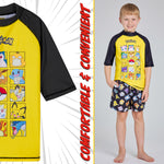 Pokemon Swimsuit Set Boys 2 Piece Anime Swimming Costume Boys Swimming Shorts - Get Trend