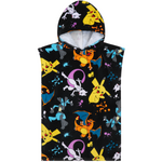 Pokemon Bath Towel with Hood for Kids Teenagers Absorbent Anime Changing Robe Cotton Poncho Towel for Swimming Bath Shower Beach Towel Holiday Essentials (Black/Multi, 10-13 Years) - Get Trend