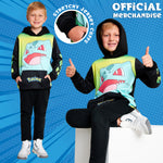 Pokemon Boys Hoodie with Cuffed Sleeves, Kangaroo Pocket - Black/Yellow Bulbasaur - Get Trend