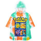 Pokemon Towel Poncho for Kids Teens Anime Changing Robe Pikachu Hooded Beach Towel