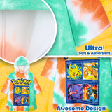 Pokemon Towel Poncho for Kids Teens Anime Changing Robe Pikachu Hooded Beach Towel