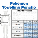 Pokemon Towel Poncho for Kids Teens Anime Changing Robe Pikachu Hooded Beach Towel