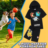 Pokemon Hoodie Shorts Tracksuit Set Boys 2 Pcs