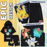 Pokemon Hoodie Shorts Tracksuit Set Boys 2 Pcs