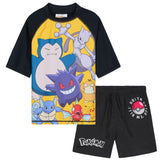 Get Trend Pokemon Swimsuit Set for Boys Teenagers 2 Pcs with Swimming Trunks