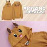 Pokemon Hoodie for Boys Teens, Hooded Sweatshirt, Eevee Pullover Casual