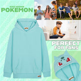 Pokemon Hoodie Boys Teens Hooded Sweatshirt Soft Pikachu Pullover Casual Long Sleeve Jumper Kangaroo Pocket Anime Gifts - Get Trend