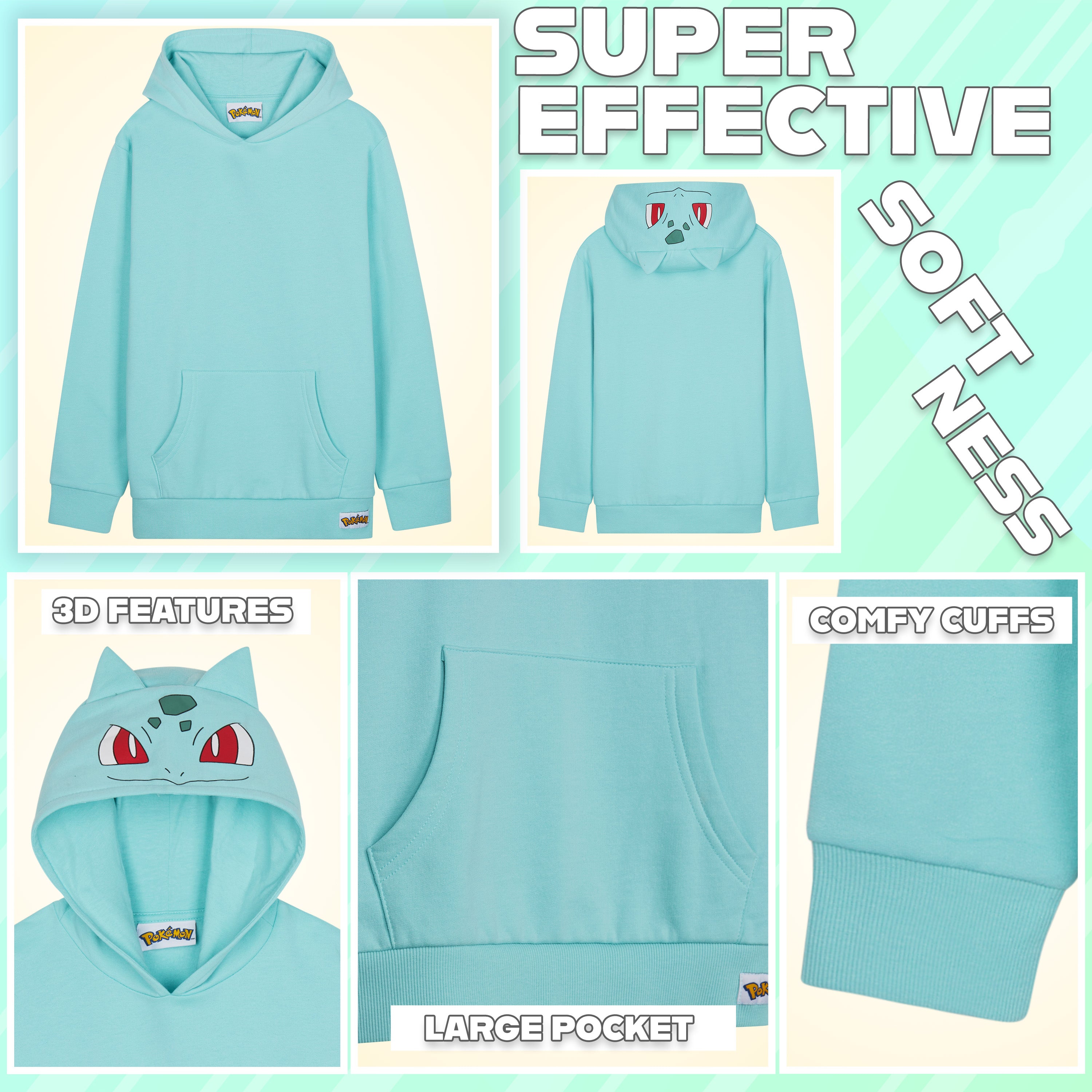 Pokemon Hoodie Boys Teens Hooded Sweatshirt Soft Pikachu Pullover Casual Long Sleeve Jumper Kangaroo Pocket Anime Gifts - Get Trend