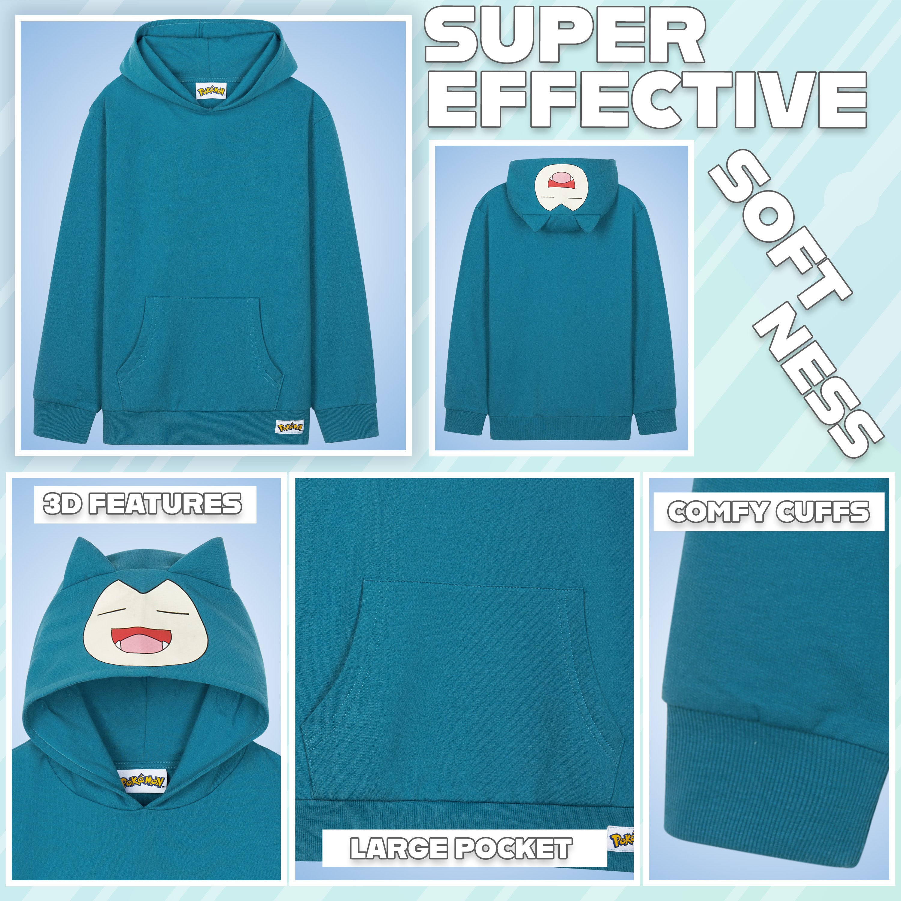 Pokemon Hoodie Boys Teens Hooded Sweatshirt Soft Pikachu Pullover Casual Long Sleeve Jumper Kangaroo Pocket Anime Gifts - Get Trend