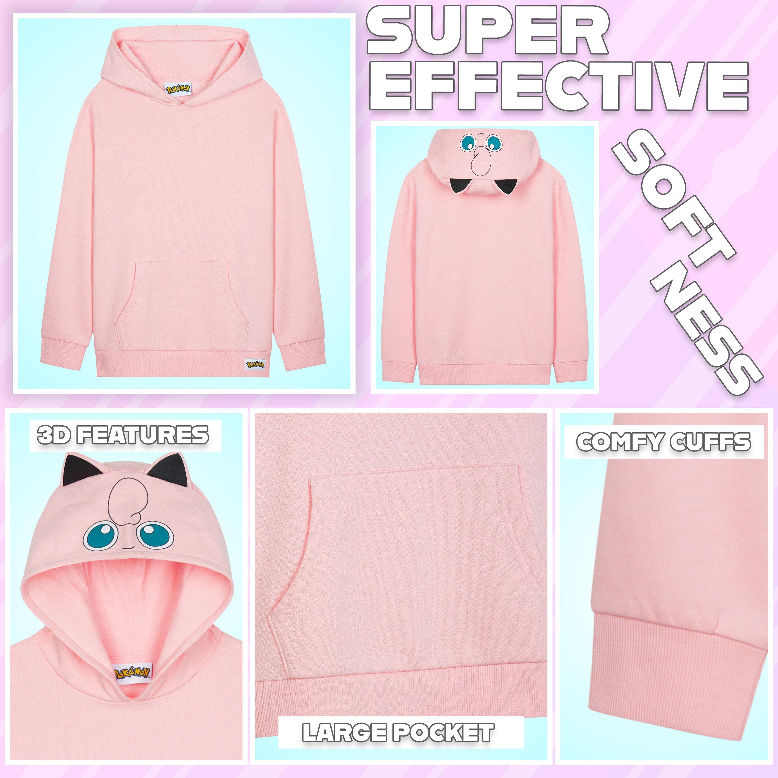 Pokemon Hoodie Boys Teens Hooded Sweatshirt Soft Pikachu Pullover Casual Long Sleeve Jumper Kangaroo Pocket Anime Gifts - Get Trend