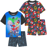 Get Trend Boys Pyjamas 12 Pack Short Sleeve PJs Set for Kids Teens Loungewear