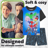 Get Trend Boys Pyjamas 12 Pack Short Sleeve PJs Set for Kids Teens Loungewear