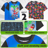 Get Trend Boys Pyjamas 12 Pack Short Sleeve PJs Set for Kids Teens Loungewear