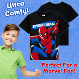 Marvel Spiderman Pyjamas for Boys Short Sleeve PJs Set Soft Breathable Nightwear - Get Trend