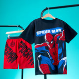 Marvel Spiderman Pyjamas for Boys Short Sleeve PJs Set Soft Breathable Nightwear - Get Trend