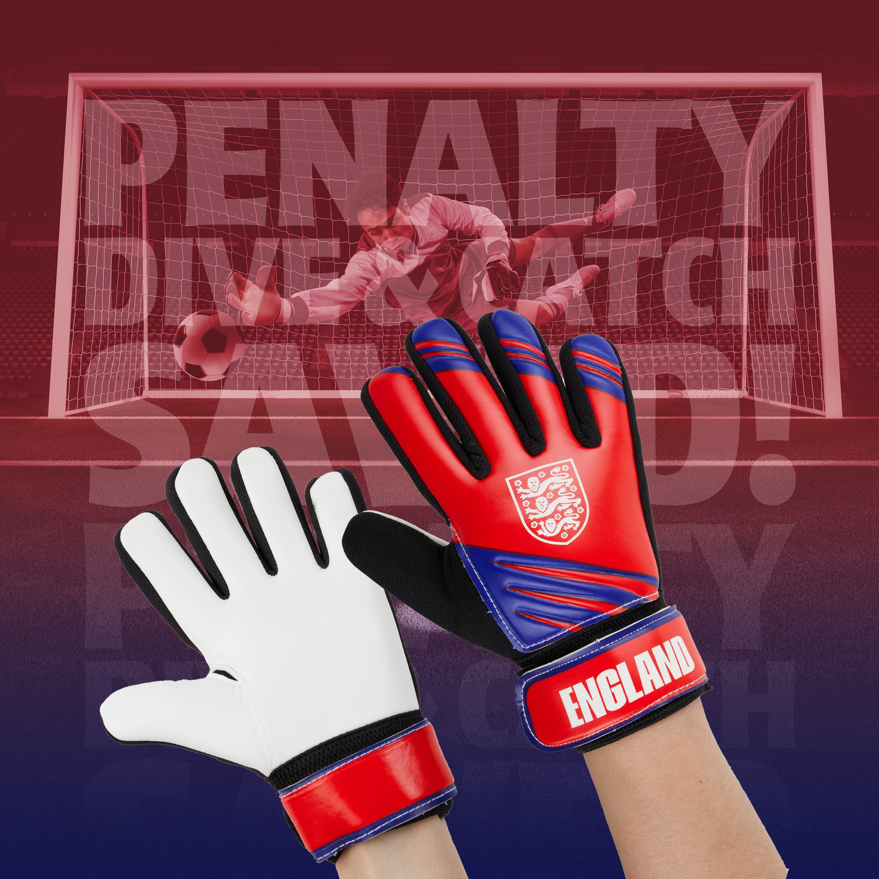 England FA Goalkeeper Gloves for Kids and Teenagers - Size 7 - Get Trend