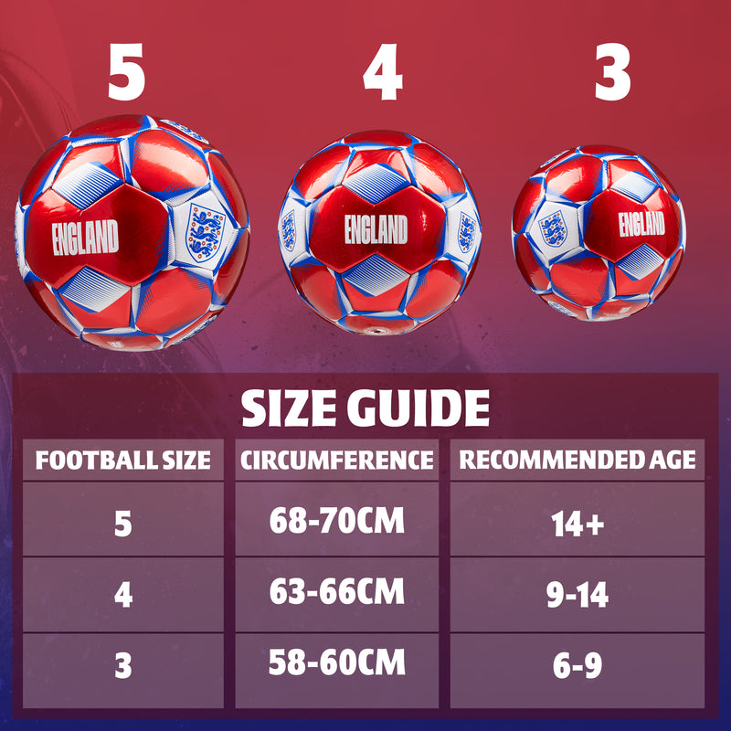 England FA Football - Soccer Ball for Adults & Teenagers - Size 5 - Get Trend