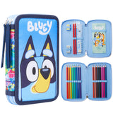 Bluey Filled Pencil Case with Stationery for Kids