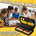 Pokémon Pencil Case for Kids Teen Filled with Anime School Supplies Stationery Set Pikachu Pen Case Multiple Compartments Drawing Writing Colouring Set (AOP Characters) - Get Trend