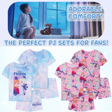 Get Trend PJs for Girls Pack of 2 Short Sleeve Pyjamas Set for Kids Teenagers Lounge Sets Nightwear Soft Comfy Sleepwear Gifts for Girls - Get Trend