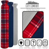 Extra Long Hot Water Bottle with Soft Fleece Cover - Random Selection - Get Trend